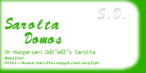 sarolta domos business card